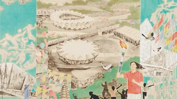 Sports art exhibition held in Xi'an to celebrate National Games 